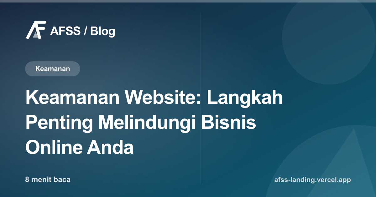 Ilustrasi artikel: Keamanan Website: Langkah Penting Melindungi Bisnis Online Anda